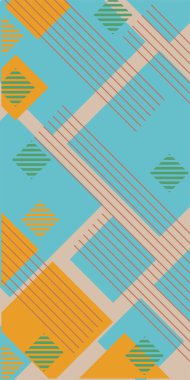 Geometrik şekilli ve çizgili soyut bir arkaplan. Soyut arkaplan vektör sanatı.