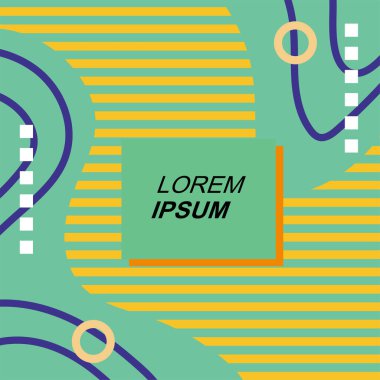 Çizgilerin soyut arka plan vektör sanatı ve geometrik şekil örtüsü. Dalgalı çizgiler üzerindeki geometrik süslemelerin soyut arkaplanı.