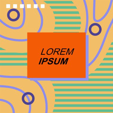 Çizgilerin soyut arka plan vektör sanatı ve geometrik şekil örtüsü. Dalgalı çizgiler üzerindeki geometrik süslemelerin soyut arkaplanı.