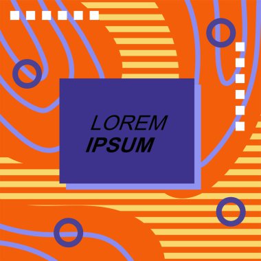 Çizgilerin soyut arka plan vektör sanatı ve geometrik şekil örtüsü. Dalgalı çizgiler üzerindeki geometrik süslemelerin soyut arkaplanı.