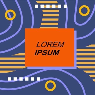 Çizgilerin soyut arka plan vektör sanatı ve geometrik şekil örtüsü. Dalgalı çizgiler üzerindeki geometrik süslemelerin soyut arkaplanı.