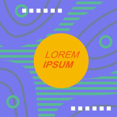 Çizgilerin soyut arka plan vektör sanatı ve geometrik şekil örtüsü. Dalgalı çizgiler üzerindeki geometrik süslemelerin soyut arkaplanı.