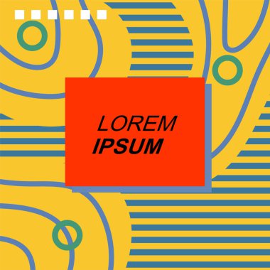 Çizgilerin soyut arka plan vektör sanatı ve geometrik şekil örtüsü. Dalgalı çizgiler üzerindeki geometrik süslemelerin soyut arkaplanı.