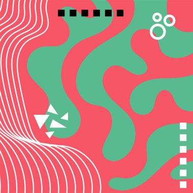 Soyut arka plan vektör sanatı dalgalı doku, çizgiler ve kıvrımlar şekil örtüsü. Dalgalı doku üzerindeki geometrik süslemelerin soyut arkaplanı.