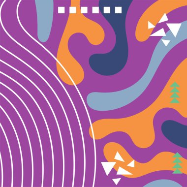 Soyut arka plan vektör sanatı dalgalı doku, çizgiler ve kıvrımlar şekil örtüsü. Dalgalı doku üzerindeki geometrik süslemelerin soyut arkaplanı.