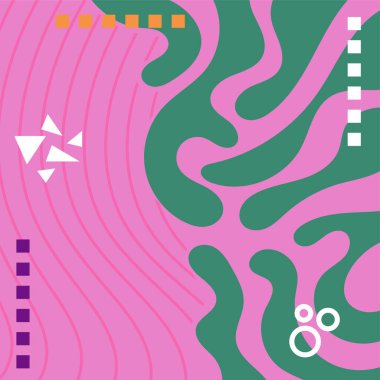 Soyut arka plan vektör sanatı dalgalı doku, çizgiler ve kıvrımlar şekil örtüsü. Dalgalı doku üzerindeki geometrik süslemelerin soyut arkaplanı.