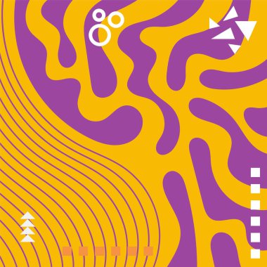 Soyut arka plan vektör sanatı dalgalı doku, çizgiler ve kıvrımlar şekil örtüsü. Dalgalı doku üzerindeki geometrik süslemelerin soyut arkaplanı.