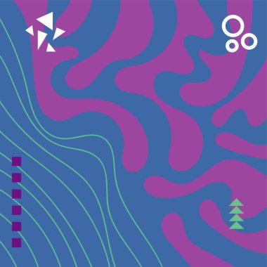 Soyut arka plan vektör sanatı dalgalı doku, çizgiler ve kıvrımlar şekil örtüsü. Dalgalı doku üzerindeki geometrik süslemelerin soyut arkaplanı.