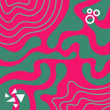 Soyut arka plan vektör sanatı dalgalı doku, çizgiler ve kıvrımlar şekil örtüsü. Dalgalı doku üzerindeki geometrik süslemelerin soyut arkaplanı.