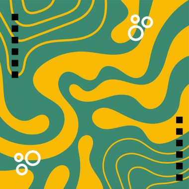 Soyut arka plan vektör sanatı dalgalı doku, çizgiler ve kıvrımlar şekil örtüsü. Dalgalı doku üzerindeki geometrik süslemelerin soyut arkaplanı.