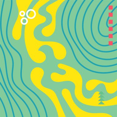 Soyut arka plan vektör sanatı dalgalı doku, çizgiler ve kıvrımlar şekil örtüsü. Dalgalı doku üzerindeki geometrik süslemelerin soyut arkaplanı.