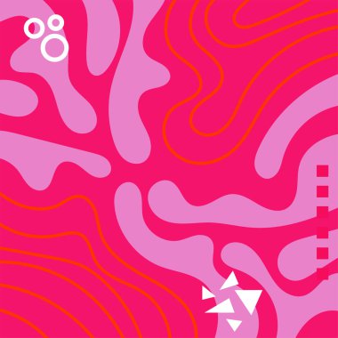 Soyut arka plan vektör sanatı dalgalı doku, çizgiler ve kıvrımlar şekil örtüsü. Dalgalı doku üzerindeki geometrik süslemelerin soyut arkaplanı.