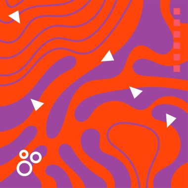 Soyut arka plan vektör sanatı dalgalı doku, çizgiler ve kıvrımlar şekil örtüsü. Dalgalı doku üzerindeki geometrik süslemelerin soyut arkaplanı.