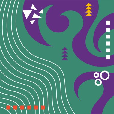 Soyut arka plan vektör sanatı dalgalı doku, çizgiler ve kıvrımlar şekil örtüsü. Dalgalı doku üzerindeki geometrik süslemelerin soyut arkaplanı.