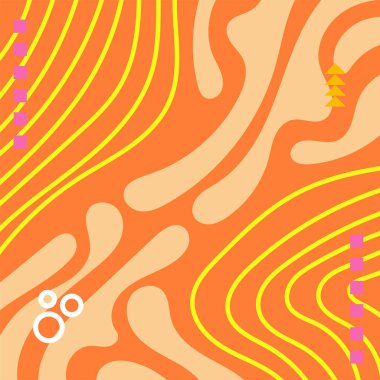 Soyut arka plan vektör sanatı dalgalı doku, çizgiler ve kıvrımlar şekil örtüsü. Dalgalı doku üzerindeki geometrik süslemelerin soyut arkaplanı.