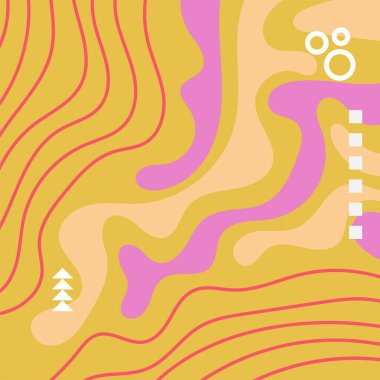 Soyut arka plan vektör sanatı dalgalı doku, çizgiler ve kıvrımlar şekil örtüsü. Dalgalı doku üzerindeki geometrik süslemelerin soyut arkaplanı.