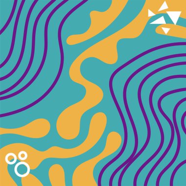 Soyut arka plan vektör sanatı dalgalı doku, çizgiler ve kıvrımlar şekil örtüsü. Dalgalı doku üzerindeki geometrik süslemelerin soyut arkaplanı.