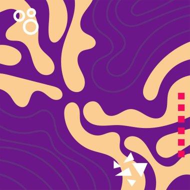 Soyut arka plan vektör sanatı dalgalı doku, çizgiler ve kıvrımlar şekil örtüsü. Dalgalı doku üzerindeki geometrik süslemelerin soyut arkaplanı.