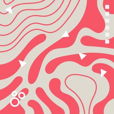 Soyut arka plan vektör sanatı dalgalı doku, çizgiler ve kıvrımlar şekil örtüsü. Dalgalı doku üzerindeki geometrik süslemelerin soyut arkaplanı.