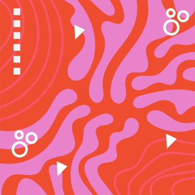 Soyut arka plan vektör sanatı dalgalı doku, çizgiler ve kıvrımlar şekil örtüsü. Dalgalı doku üzerindeki geometrik süslemelerin soyut arkaplanı.