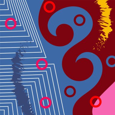 Soyut arka plan vektör sanatı dalgalı doku, çizgiler ve kıvrımlar şekil örtüsü. Dalgalı doku üzerindeki geometrik süslemelerin soyut arkaplanı.