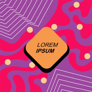 Soyut arka plan vektör sanatı dalgalı doku ve çizgiler ve geometrik şekil örtüsü. Dalgalı doku üzerindeki geometrik süslemelerin soyut arkaplanı.