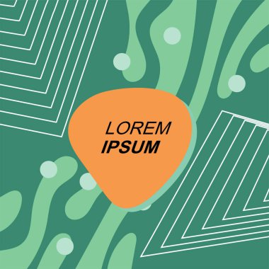 Soyut arka plan vektör sanatı dalgalı doku ve çizgiler ve geometrik şekil örtüsü. Dalgalı doku üzerindeki geometrik süslemelerin soyut arkaplanı.