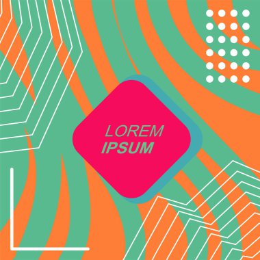 Dalgalı doku ve çizgilerin soyut arka plan vektör sanatı. Dalgalı doku üzerindeki geometrik süslemelerin soyut arkaplanı.