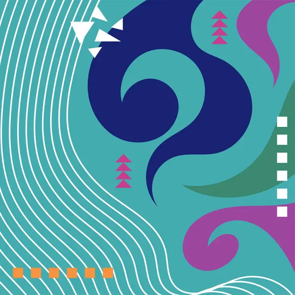 Soyut arka plan vektör sanatı dalgalı doku, çizgiler ve kıvrımlar şekil örtüsü. Dalgalı doku üzerindeki geometrik süslemelerin soyut arkaplanı.