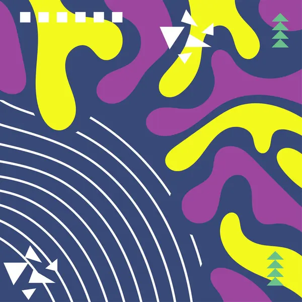 Soyut arka plan vektör sanatı dalgalı doku, çizgiler ve kıvrımlar şekil örtüsü. Dalgalı doku üzerindeki geometrik süslemelerin soyut arkaplanı.