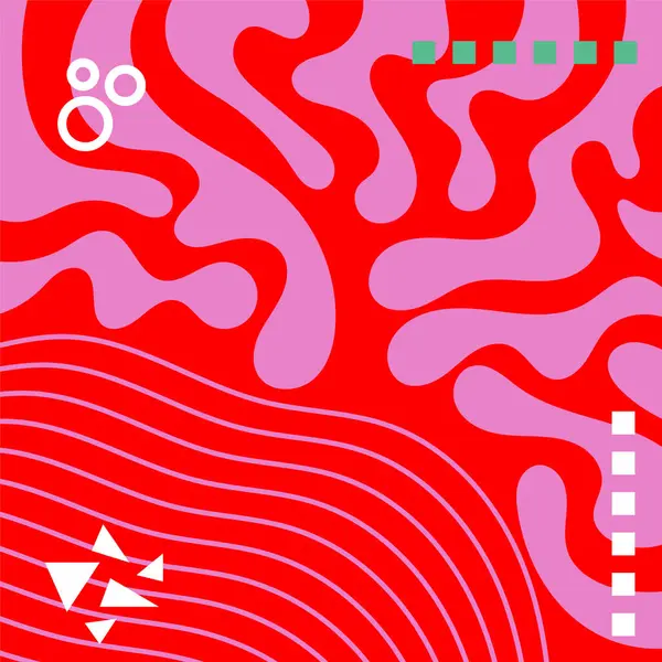 Soyut arka plan vektör sanatı dalgalı doku, çizgiler ve kıvrımlar şekil örtüsü. Dalgalı doku üzerindeki geometrik süslemelerin soyut arkaplanı.