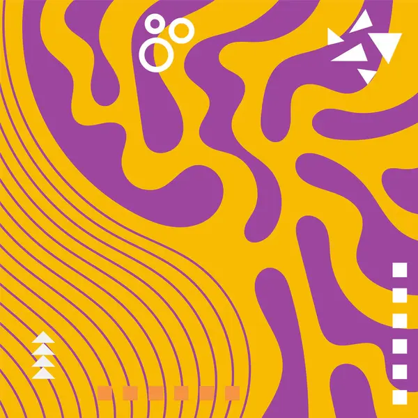 Soyut arka plan vektör sanatı dalgalı doku, çizgiler ve kıvrımlar şekil örtüsü. Dalgalı doku üzerindeki geometrik süslemelerin soyut arkaplanı.