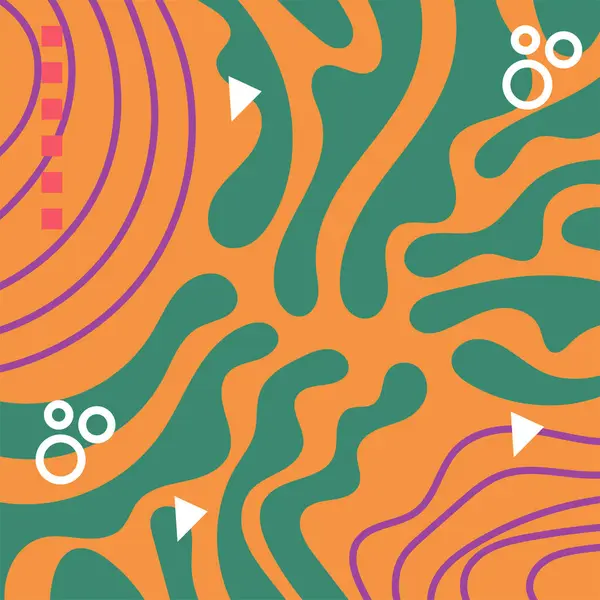 Soyut arka plan vektör sanatı dalgalı doku, çizgiler ve kıvrımlar şekil örtüsü. Dalgalı doku üzerindeki geometrik süslemelerin soyut arkaplanı.