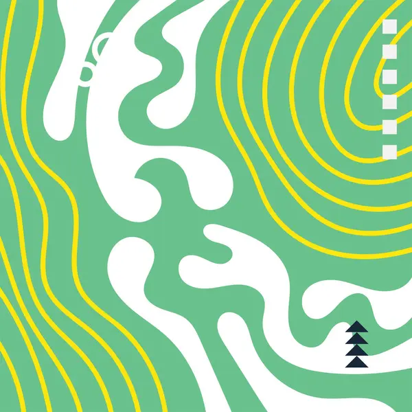 Soyut arka plan vektör sanatı dalgalı doku, çizgiler ve kıvrımlar şekil örtüsü. Dalgalı doku üzerindeki geometrik süslemelerin soyut arkaplanı.