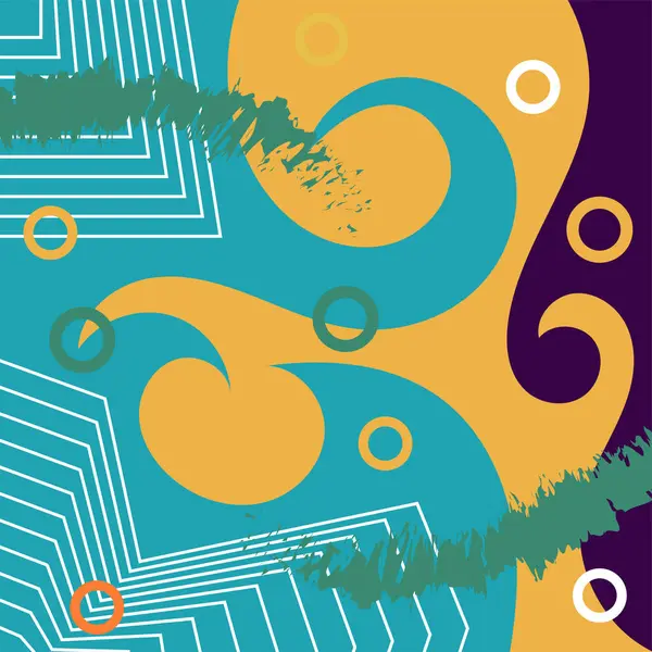 Soyut arka plan vektör sanatı dalgalı doku, çizgiler ve kıvrımlar şekil örtüsü. Dalgalı doku üzerindeki geometrik süslemelerin soyut arkaplanı.