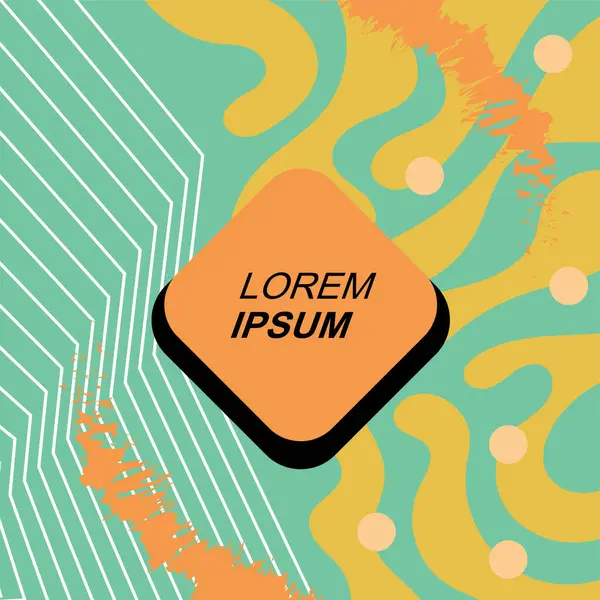 Soyut arka plan vektör sanatı dalgalı doku ve çizgiler ve geometrik şekil örtüsü. Dalgalı doku üzerindeki geometrik süslemelerin soyut arkaplanı.