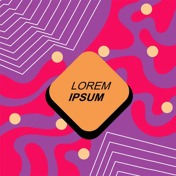 Soyut arka plan vektör sanatı dalgalı doku ve çizgiler ve geometrik şekil örtüsü. Dalgalı doku üzerindeki geometrik süslemelerin soyut arkaplanı.