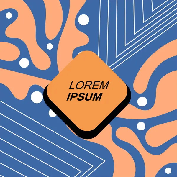 Soyut arka plan vektör sanatı dalgalı doku ve çizgiler ve geometrik şekil örtüsü. Dalgalı doku üzerindeki geometrik süslemelerin soyut arkaplanı.