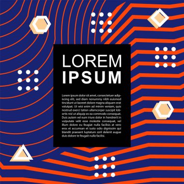 Geometrik şekilli soyut arkaplan vektör çizimleri süslemeler ve çizgili desenler.