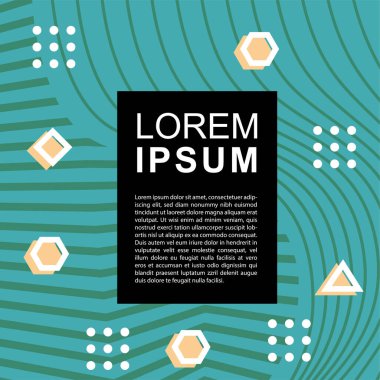 Geometrik şekilli soyut arkaplan vektör çizimleri süslemeler ve çizgili desenler.