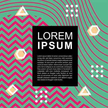 Geometrik şekilli soyut arkaplan vektör çizimleri süslemeler ve çizgili desenler.