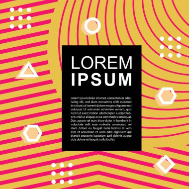 Geometrik şekilli soyut arkaplan vektör çizimleri süslemeler ve çizgili desenler.