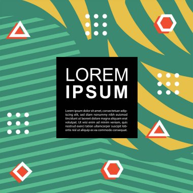 Geometrik şekilli soyut arkaplan vektör çizimleri süslemeler ve çizgili desenler.