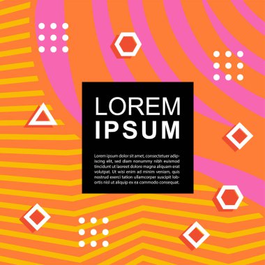 Geometrik şekilli soyut arkaplan vektör çizimleri süslemeler ve çizgili desenler.