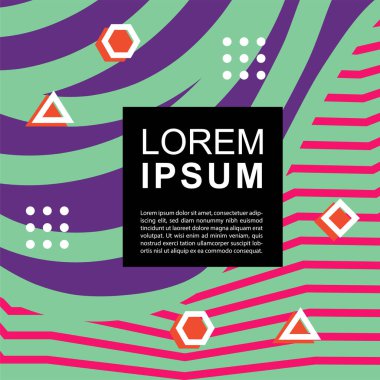 Geometrik şekilli soyut arkaplan vektör çizimleri süslemeler ve çizgili desenler.