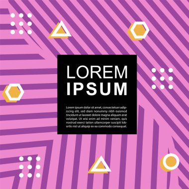 Geometrik şekilli soyut arkaplan vektör çizimleri süslemeler ve çizgili desenler.