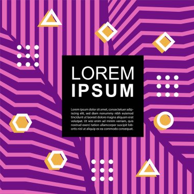 Geometrik şekilli soyut arkaplan vektör çizimleri süslemeler ve çizgili desenler.