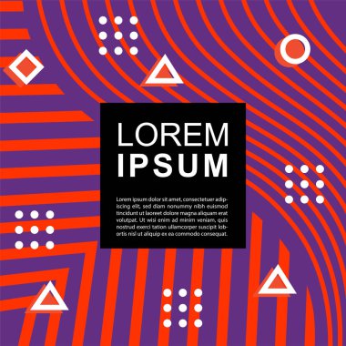 Geometrik şekilli soyut arkaplan vektör çizimleri süslemeler ve çizgili desenler.