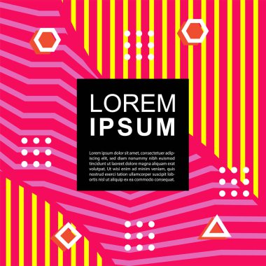 Geometrik şekilli soyut arkaplan vektör çizimleri süslemeler ve çizgili desenler.