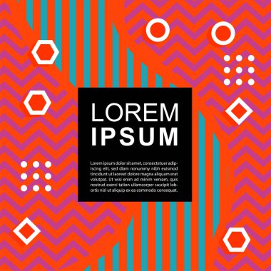 Geometrik şekilli soyut arkaplan vektör çizimleri süslemeler ve çizgili desenler.